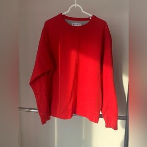Champion Women's Red Crewneck Sweatshirt
